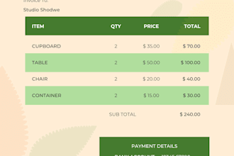 design professional invoice, receipt and quotation