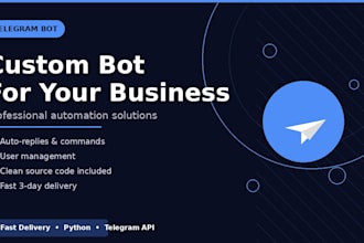 create a telegram bot for your business or channel