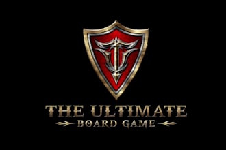 create a capturing logo illustrating luxurious 3d board game