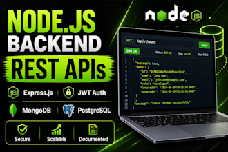 build node js rest apis and backend with express js