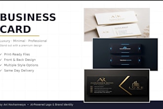 design a professional business card for your brand