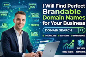 research unique brand names and available domain names for your business