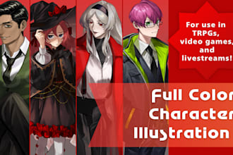 create character standee illustrations