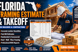create florida framing estimate for builders and contractors