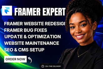fix, redesign and optimize your existing framer website