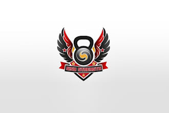 design awesome fitness gym strength logo