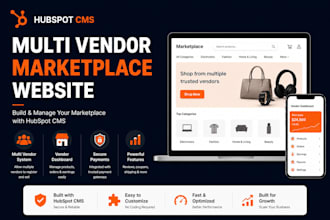 build a professional hubspot cms multi vendor marketplace website