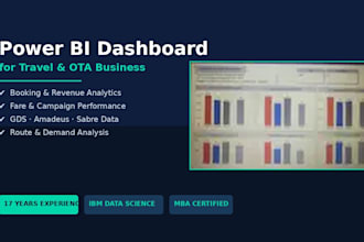 build a power bi dashboard for travel agency ota or airline business