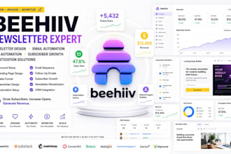 setup beehiiv newsletter design beehiiv landing page beehiiv substack newsletter
