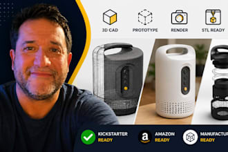 consumer product cad, kickstarter render, amazon ready stl prototype pro service