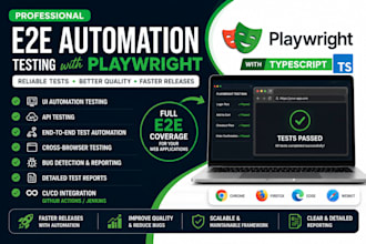 build playwright automation testing for web application, API and database