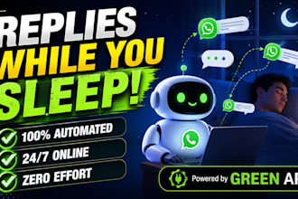 create a smart whatsapp chatbot for 24 hours auto reply