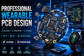 do pcb design for wearable electronic, smartwatch fitness tracker, health device