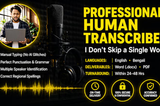 transcribe your podcast, interview, audio or video