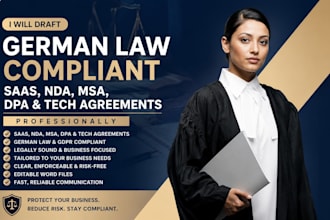draft bgb compliant german contracts for startups, saas, and gdpr dpa in english