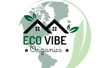 design modern eco organic business logo