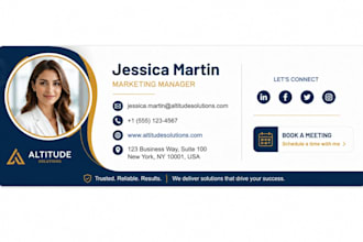 design clickable html email signature for gmail outlook signature apple mail