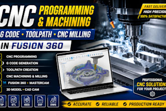 do cnc programming, g code, toolpath, cnc machining and milling in fusion 360