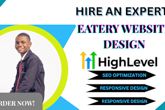 design a professional and stunning eatery website design