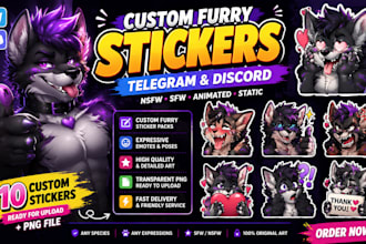draw your furry emotes animated furry sticker art