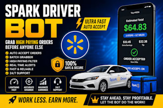 fast spark driver bot, spark delivery bot, auto accept orders bot, spark grabber