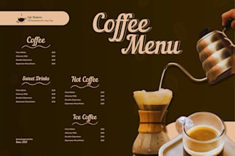 design amazing restaurant menu and food menu