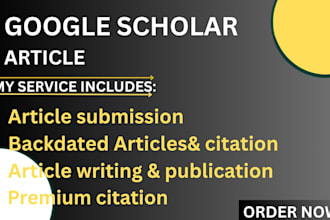 increase backdate google scholar citations write and publish research articles