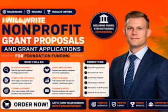 write nonprofit grant proposals and grant applications for foundation funding