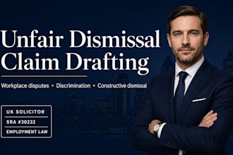 draft your unfair dismissal and workplace dispute claims for UK tribunal legally