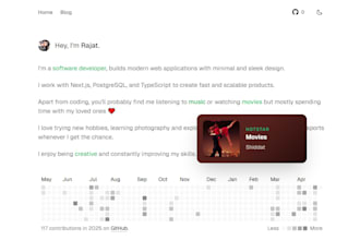 build a modern landing page or developer portfolio