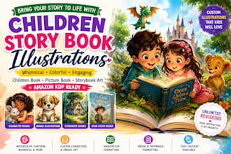 illustrate children book illustration, kids book, children book illustration