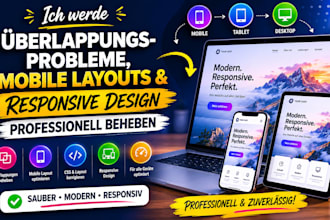 Überlappungsprobleme, mobile layouts und responsive design professionell beheben