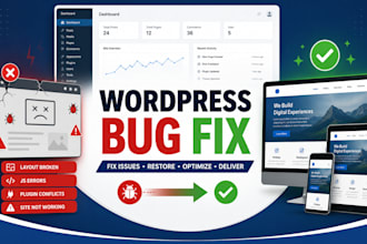 fix wordpress errors, bugs and layout issues