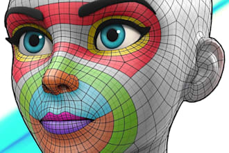 retopologise your 3d character for amination or games