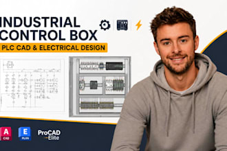 industrial control box blueprint, plc cad, autocad electrical expert procadelit