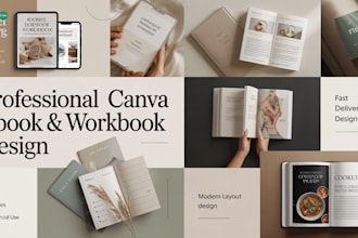 canva ebook design canva cookbook canva recipes workbook journal planner book