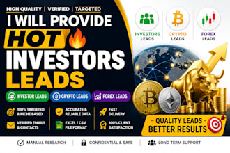 provide hot investors leads crypto forex investor leads
