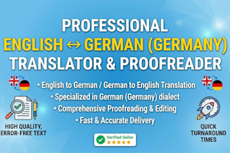 provide english to german translation german proofreading