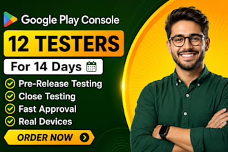 provide closed 12 app 12 app tester 12 testers play console testing 12 testers