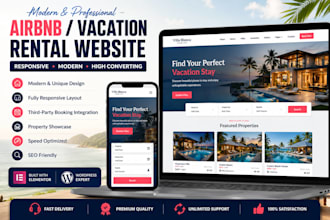 design an airbnb vacation rental website with booking system