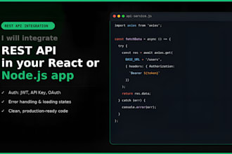 integrate rest API in your react or node js application