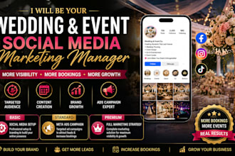 be your wedding planners and event centers djs social media marketing manager