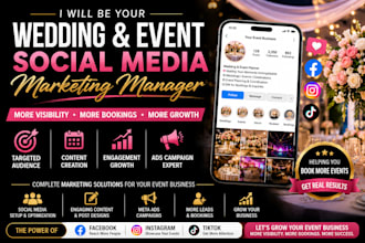 be your wedding planner and event planning social media marketing manager