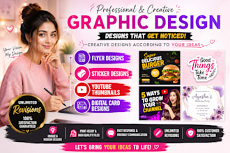 design posters, thumbnails, notices and digital cards