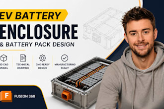 ev battery enclosure cad, battery pack drawing, fusion360 cnc expert pro studio