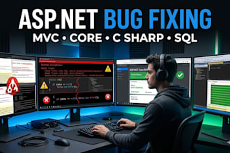 fix bugs errors and issues in asp net mvc and asp net core