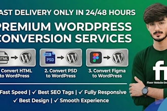 convert figma to wordpress, psd to wordpress, html to wordpress website