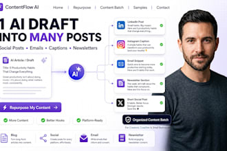 repurpose ai content into social media posts and emails
