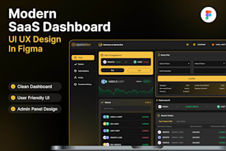 design modern saas dashboard UI UX in figma