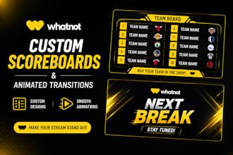 design whatnot custom scoreboards and animated transitions